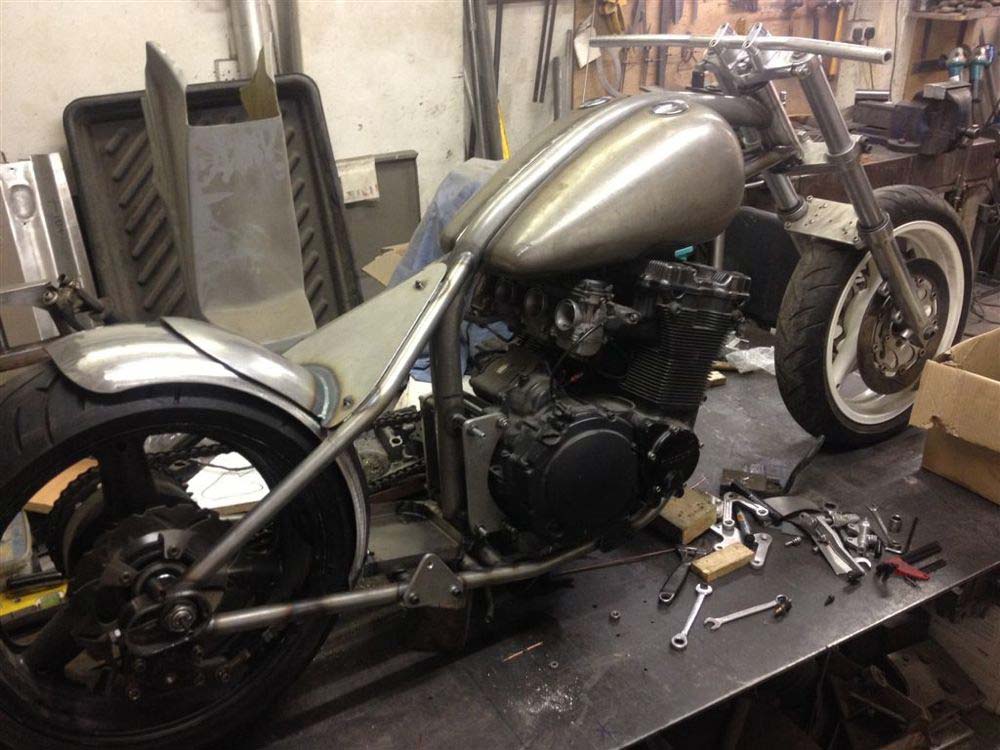 Custom & Chopper Builds: Full or partial builds of custom bikes and choppers.  Hard tail frames, tanks, bodywork and suspension for choppers.
